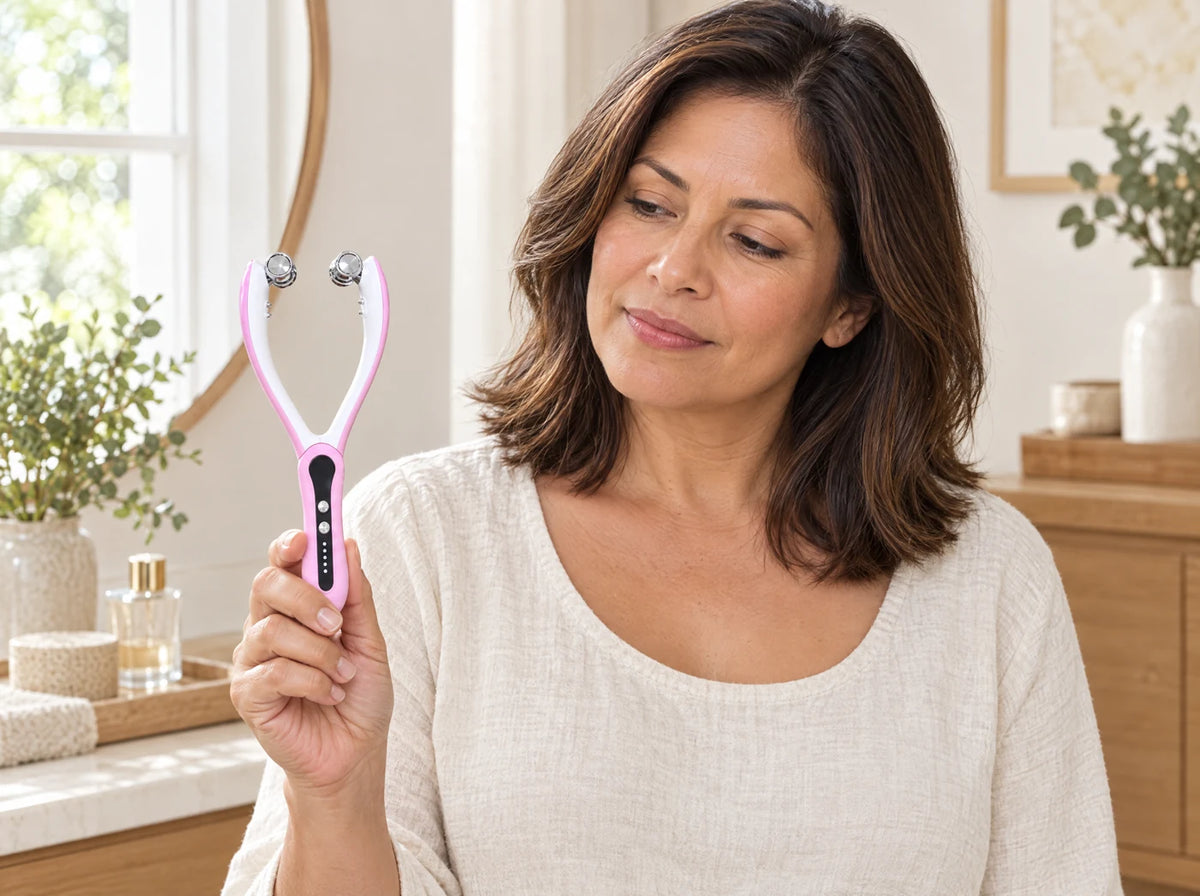 Your personal-care space. Pink shown.