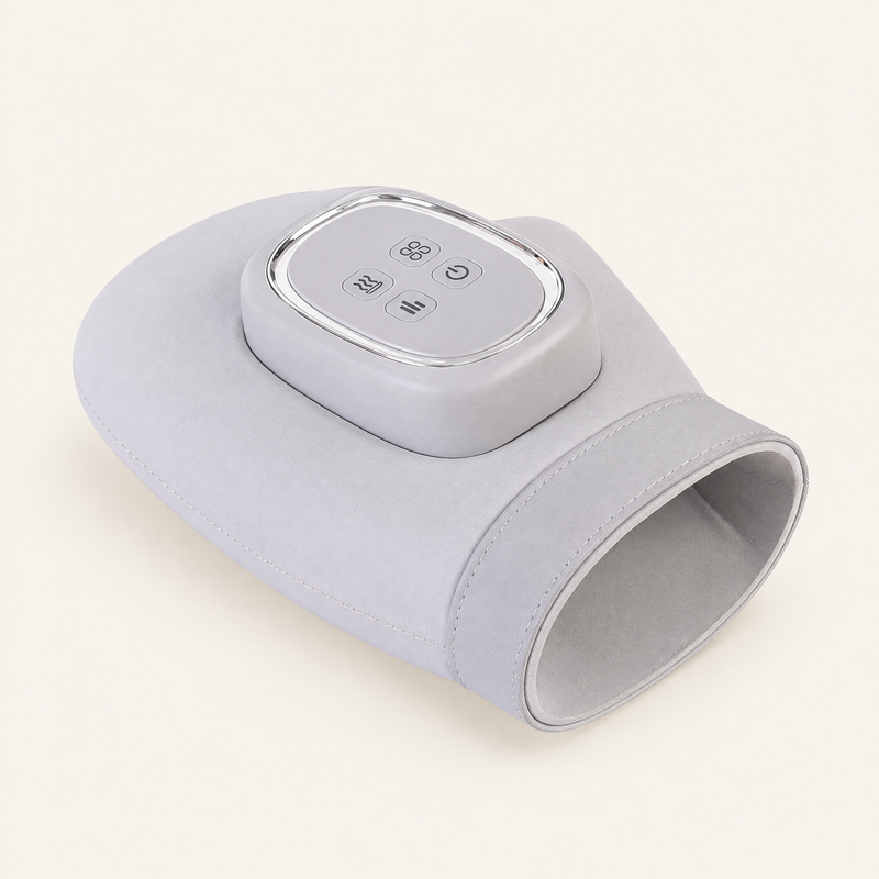 Light gray heated hand massager
